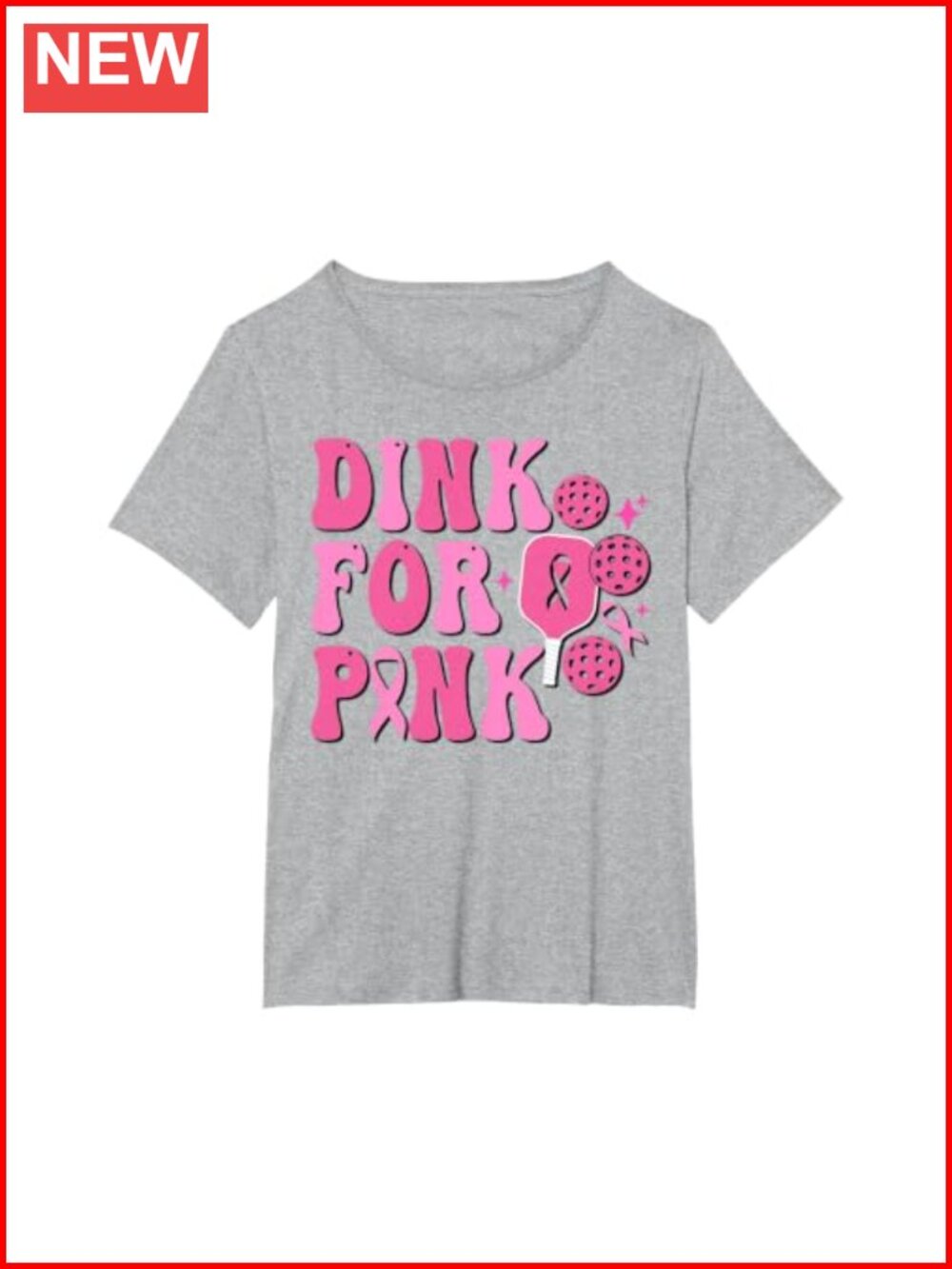 Breast Cancer Awareness Pickleball Graphic Tee Classic Fit